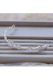 Fashion Simple Style Silver Color Rhinestone Headband For Wedding Or Party A1129A