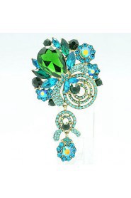 Women's Jewelry Rhinestone Drop Flower Brooch Broach Pins (More Colors)