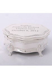 Personalized Silver-plated Tutania Delicate Jewelry Box