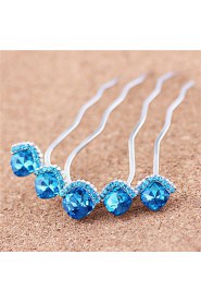 Fashion Flower Alloy Hot Sales Shining Hair Comb(3 Color)(1Pc)