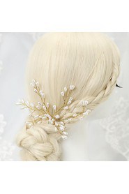Women's / Flower Girl's Alloy / Imitation Pearl Headpiece-Wedding / Special Occasion 1 Piece White Irregular