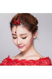 Red Rhinestones Wedding/Party Headpieces/Forehead Jewelry