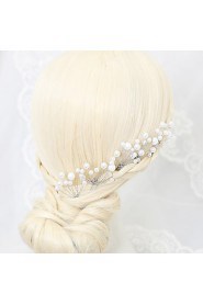 Women/Flower Girl Alloy/Imitation Pearl Hairpins With Imitation Pearl Wedding/Party Headpiece(Set of 5)