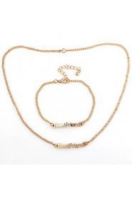 Jewelry Set Women's Party / Daily Jewelry Sets Alloy Necklaces / Bracelets Gold