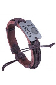 Unisex Chain Bracelet Alloy / Leather / Rope Non Stone
