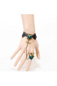 Vintage Butterfly Rose Bracelet With Ring