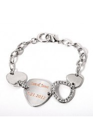 Men's/Women's Personalized/Fashion Bracelet Alloy/Leather Rhinestone