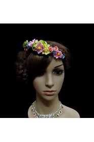Women's / Flower Girl's Paper Headpiece-Wedding / Special Occasion Headbands / Flowers