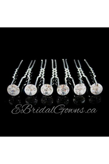 Gorgeous Crystals Wedding Bridal Pins/ Flowers,6 Pieces