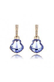 Unique 18K Gold Plated High Quality Alloy and Crystal Earring(More Colors)