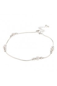 Lucky Bead Metal Anklet