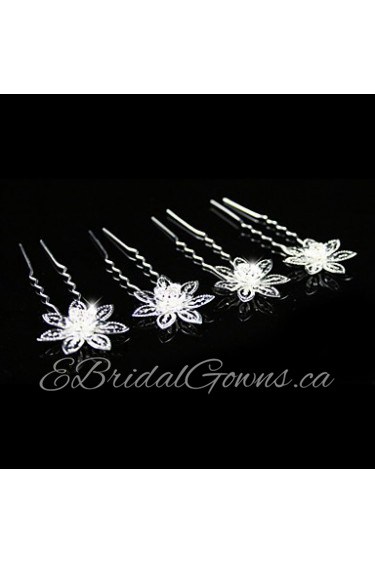 Gorgeous Rhinestones Wedding Bridal Pins/ Flowers,4 Pieces