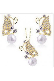 Jewelry Set Women's Anniversary / Birthday / Daily Jewelry Sets Alloy Crystal / Rhinestone Necklaces / Earrings
