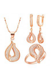 Jewelry Set Women's Wedding / Engagement / Special Occasion Jewelry Sets Gold / Alloy / Platinum Rhinestone Necklaces / EarringsAs the