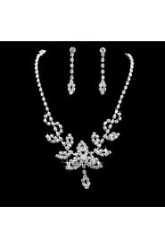 Jewelry Set Women's Anniversary / Wedding / Engagement / Birthday / Party / Special Occasion Jewelry Sets Alloy RhinestoneNecklaces /