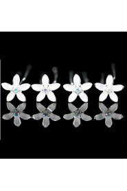 Headpieces Bridal Pins/ Flowers With Gorgeous Rhinestones 4 Pieces More Colors Available