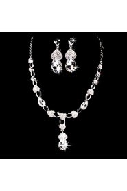 Jewelry Set Women's Anniversary / Wedding / Engagement / Birthday / Gift / Party / Special Occasion Jewelry Sets AlloyRhinestone / Cubic