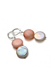 Hoop Earrings Women's Silver Earring Opal/Pearl