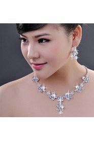 Jewelry Set Women's Wedding / Engagement / Special Occasion Jewelry Sets Alloy Crystal Necklaces / Earrings As the Picture