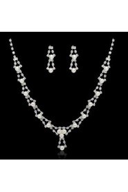 Jewelry Set Women's Anniversary / Wedding / Engagement / Birthday / Gift / Party / Special Occasion Jewelry Sets AlloyImitation Pearl /