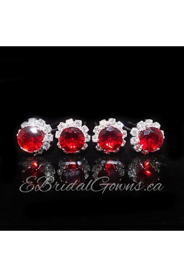 Four Pieces Alloy Wedding Bridal Occasion Hairpins With Rhinestones(More Colors)