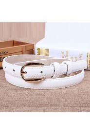 Women Leather All Match Wide Belt,Vintage/ Cute/ Party/ Casual Alloy