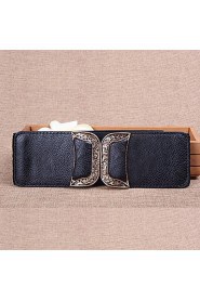 Women Leather Fashion Wide Belt,Vintage/ Cute/ Party/ Casual Alloy