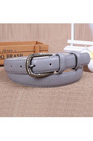 Women Leather Easy to Collocation Skinny Belt for Clothes,Cute/ Party/ Casual Alloy