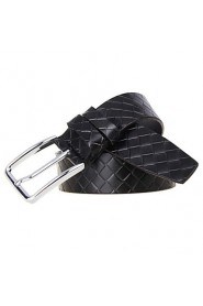Men's Braided Cowhide Belts Leather Belt Leisure Business Strap