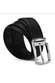 Men's Luxurious Double sided Genuine Leather Pin Buckle Belt Can Adjust Size