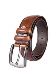 New Mens Belt Fashion Business Casual Style Real Leather 3.8cm Width (1)