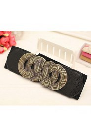 Women Fashion Elastic Belt Party/Casual Leather Faux Leather Wide Belt