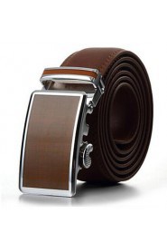 Men's Fashion Genuine Leather Ratchet Belt Business Brown Belts