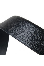 Mens New Black Ratchet Belt Fashion Business Casual Style Genuine Leather 3.5cm Width (10)
