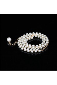 Women Fashion Pearl Party/Casual Alloy Others Skinny Belt