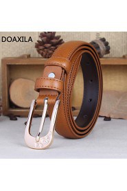 Women Vintage/Cute/Party/Work/Casual Calfskin Skinny Belt buckle leather belt business casual leather belt fashion wild