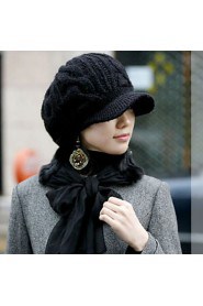 Women Warm Twist The Cap Earmuffs Knitted Cap