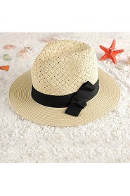 Women Straw Bow Beach and Jazz Hat,Cute/ Party/ Casual Spring/ Summer/ Fall