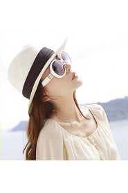 Women Straw Solid Beach Sun Hat,Cute/ Party/ Casual Spring/ Summer/ Fall