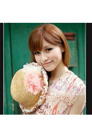 Women Cute Casual Spring Summer UV Lace Floral Beach Straw Holiday Hat