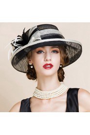 Women Party Summer Linen Bowler/Cloche Hat