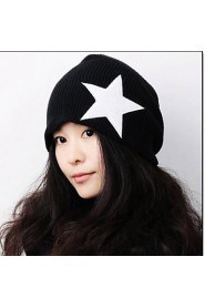 Male And Female Fall And Winter Five-pointed Star Loose Sleeve Non-mainstream Headgear Wool Knitted Hat