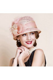 Women Party Summer Linen Bowler/Cloche Hat
