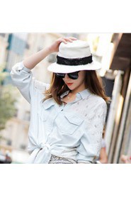 Women Casual Summer Lace Straw Hat