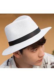 Unisex Summer Sun Wide-brimmed Straw Foldable Beach Holiday Hat