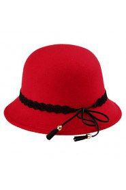 Women Bow Elegant Pure Color Pots Hat