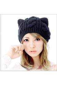Cute Girls Braided Hair Angle of Small Demon cat Ear Protection Ear Caps