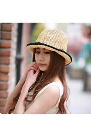 Women Straw Solid Fedora Hat,Cute/ Party/ Casual Spring/ Summer/ Fall