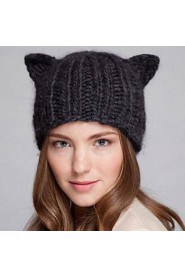 Women Lovely Angle Of Demon Cat Ear Hat Knitting Hat In winter