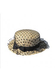 Newest Korea Lei Mesh Yarn Straw Sun Hat